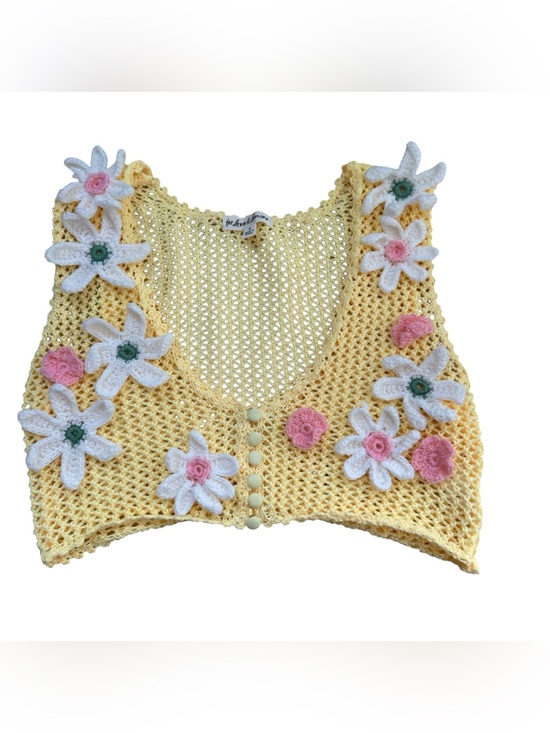 For Love And Lemons Tops - For Love And Lemons Yellow
Crochet Floral Top